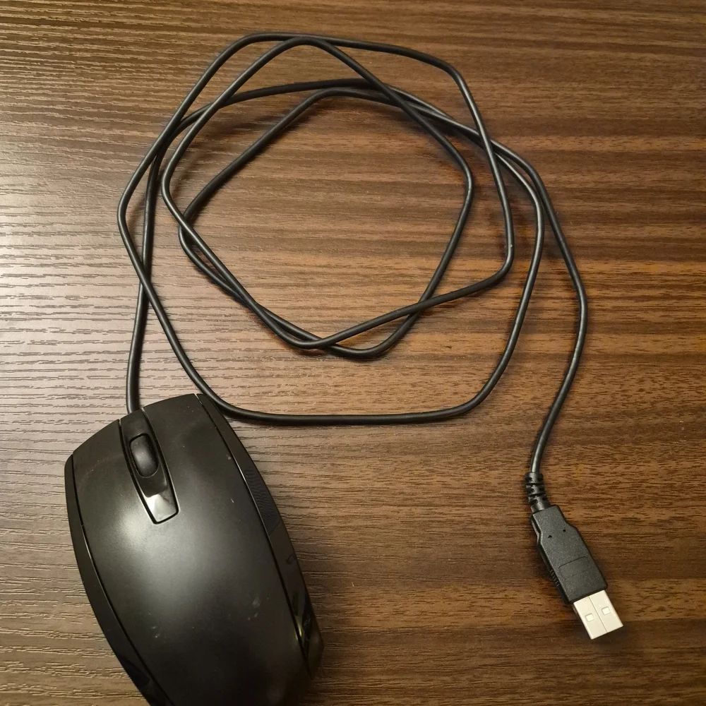 HP Black Wired Keyboard and Mouse Set